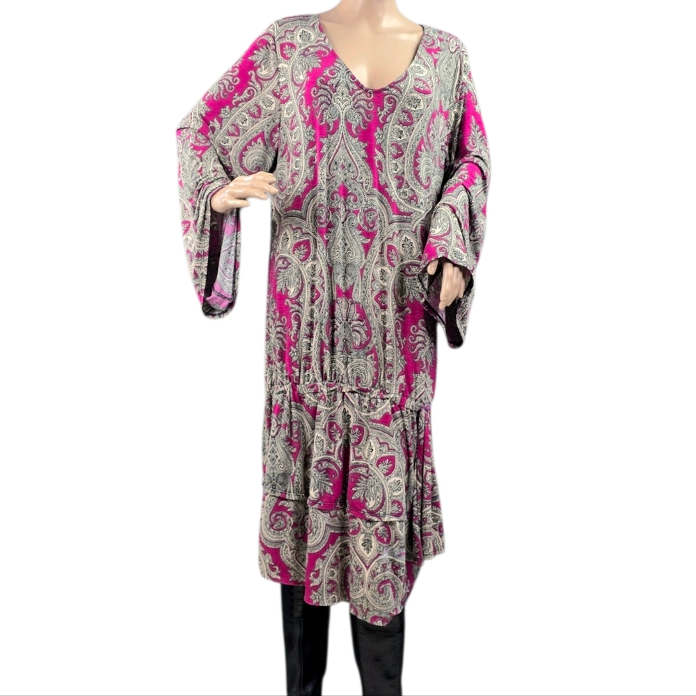 Karl Lagerfeld Paisley Dress, Rare,  Hard To Find! - Picture 14 of 16